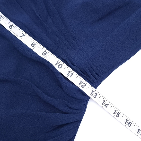 NWT Dress The Population Navy Blue Sam Ruched V Neck Jumpsuit Size XS - Picture 4 of 11